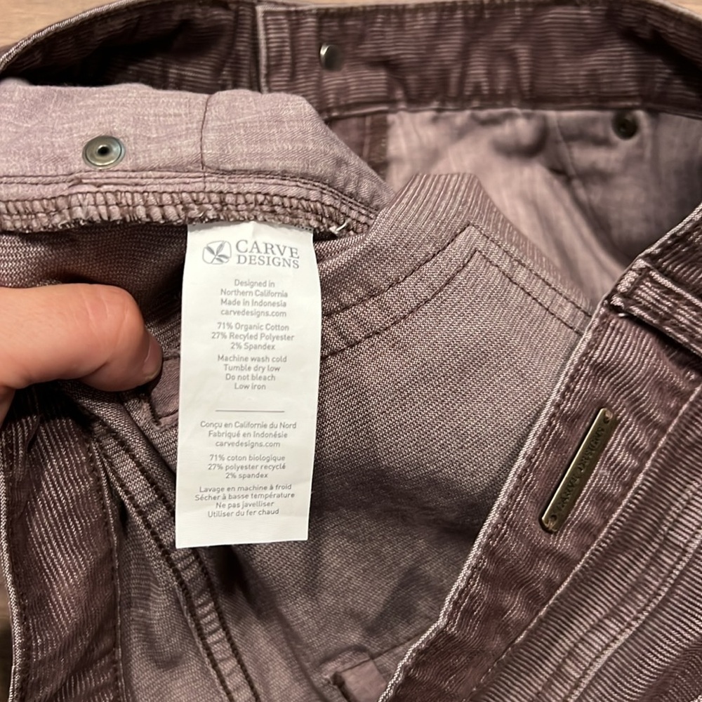 Carve Designs Purple Denim Cutoff Shorts - Picture 4 of 7